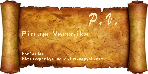 Pintye Veronika névjegykártya